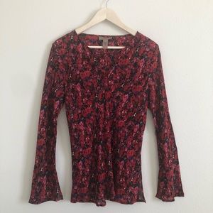 i.e. floral silk blouse